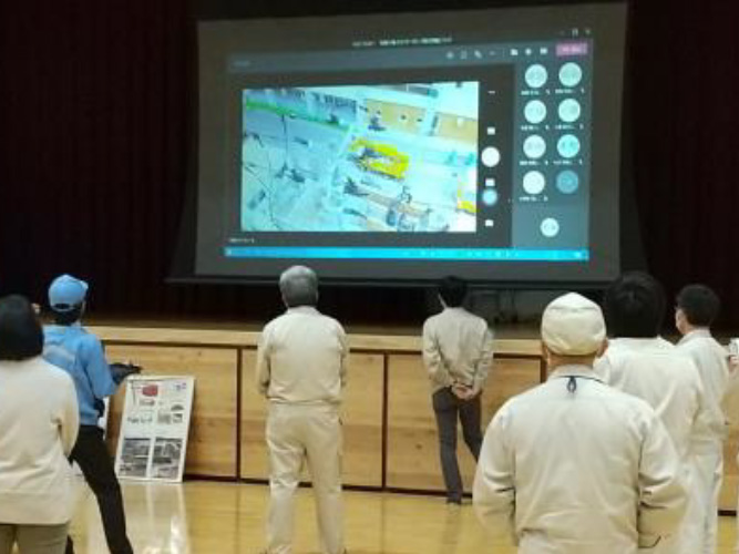 ドローンの飛行訓練ならびに映像伝送訓練もあわせて実施2