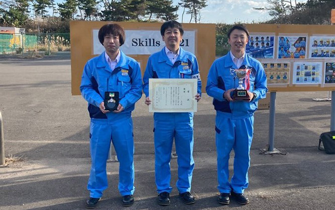 設備復旧部門優勝　宮城支社チーム