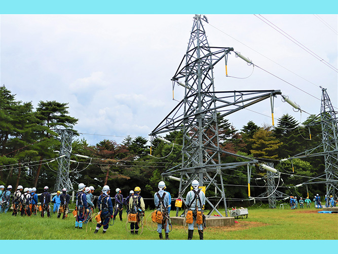 ■電力システム部■「送電工事会社合同訓練」を実施
