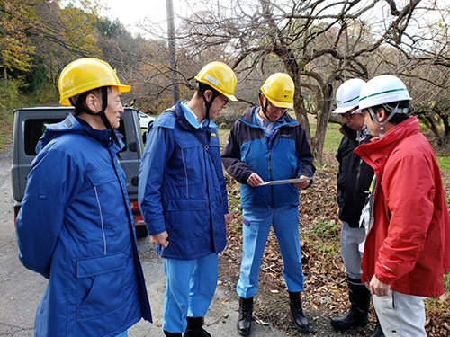 自治体道路管理者との伐採現場立ち会い イメージ1