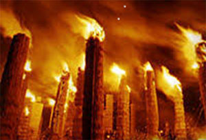 須賀川市伝統行事の松明あかし