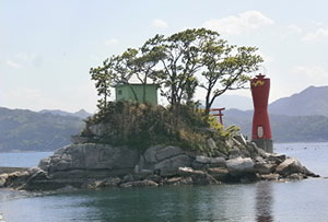 ひょっこりひょうたん島のモデル（大槌町の蓬莱島）